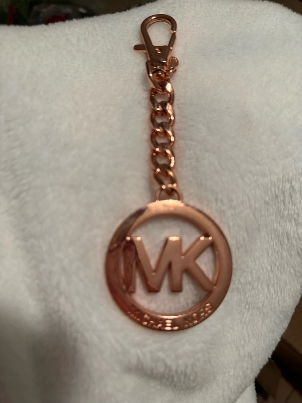 Michael Kors Rose Gold MK Logo Purse Charm